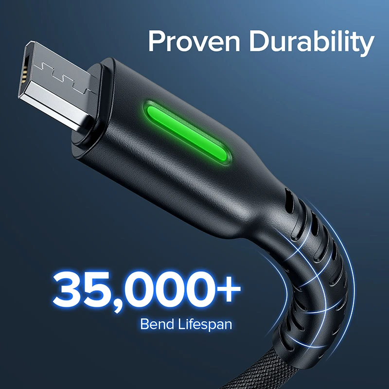 INIU 3.1A микро USB кабель LED мобильный телефон зарядное устройство типа C для быстрой