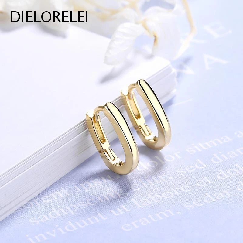 DIELORELEI 925 пробы серебряные геометрические овальные серьги-кольца светильник