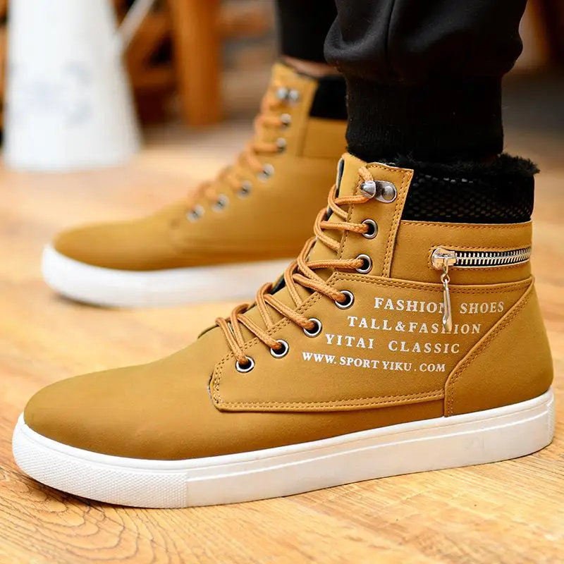 NEW Canvas Men Shoes Denim Lace-Up Men Casual Shoes Plimsolls Breathable Male Footwear Spring Autumn sneakers size 39-47 - Цвет: Khaki