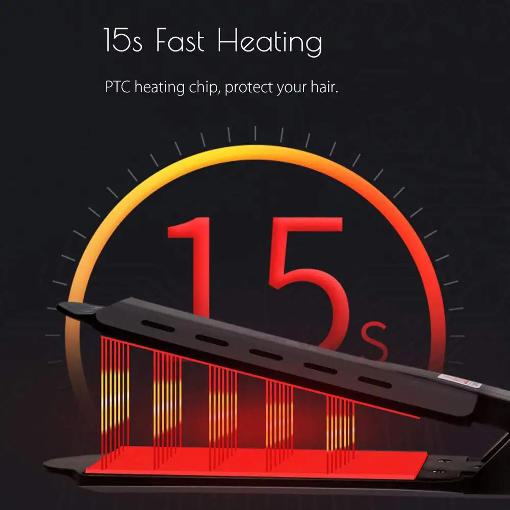 Professional Hair Straightener Four-gear Flat Iron Ceramic Heating Plate Wet&Dry Heats Up Fast Straightening Styling Tool 3
