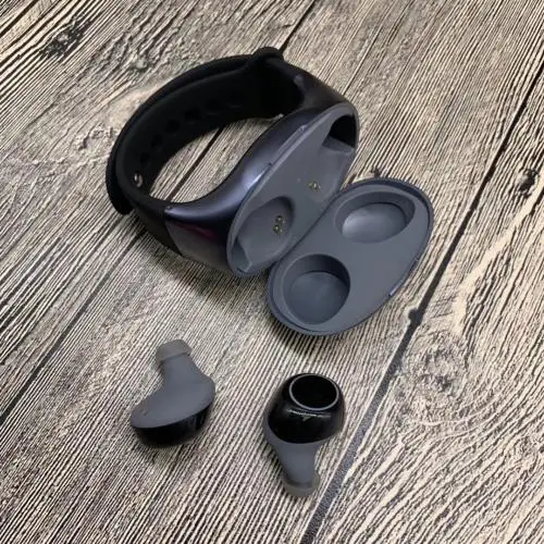 HM50 TWS недавно AI Смарт часы для мужчин женщин беспроводной Bluetooth наушники артериального давления сердечного ритма браслет гарнитура вкладыши дети - Цвет: Черный