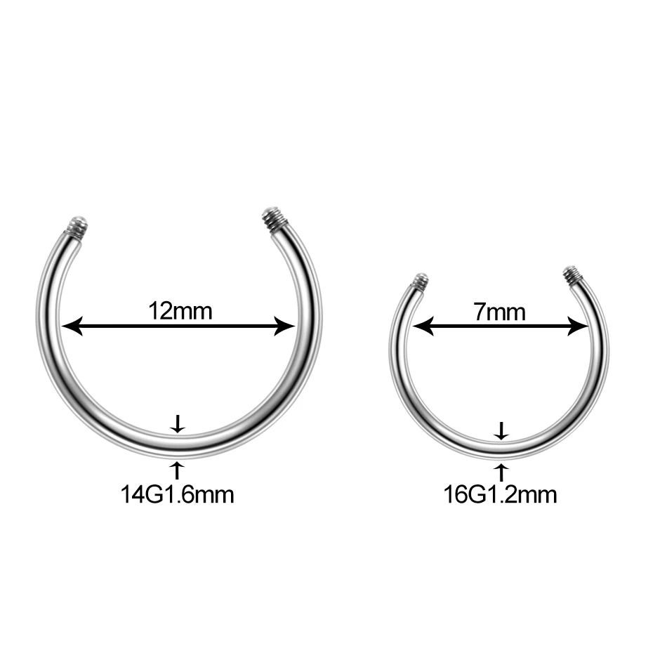 G23 Titanium Screw Barbell Replacement Accessories Labret Eyebrow Tongue Piercing Nose Ear Studs Piercing Jewelry Body Piercing Jewelry Body Jewelry 10Pcs/set