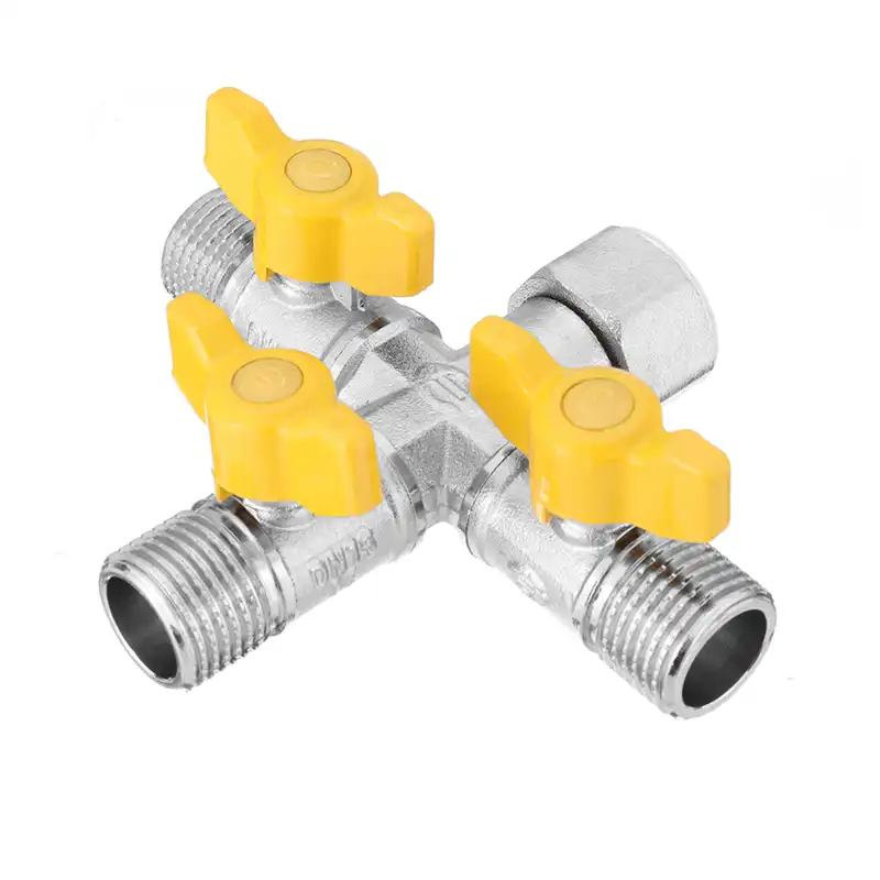 1 2 Garden Hose Tap Manifold Quick Connector Three Outlet 3 Way