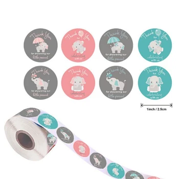 

500Pcs/roll School Reward Students Teachers Kawai Animals Round Stickers Labels