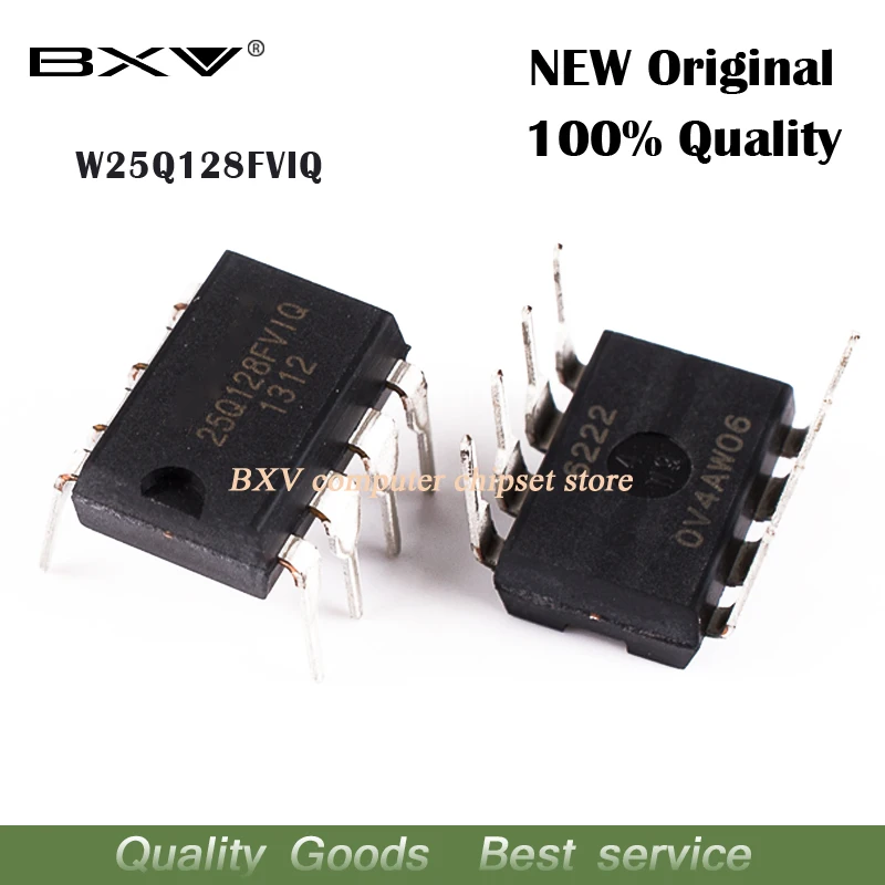 Новый оригинальный W25Q128FVIQ 25Q128FVIQ DIP8 5 шт./лот | Электронные компоненты и