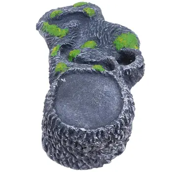 

1pc Funny Climbing Slope Landscape Hiding Hole Delicate Resin Hiding Cave Creative Platform for Aquarium Turtle Fish Tank Pet