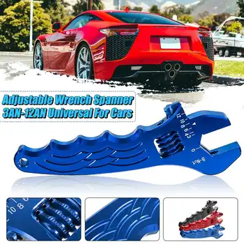 

New Adjustable Wrench Spanner Professional Grip 3AN-16AN Fittings Tool Blue Aluminum