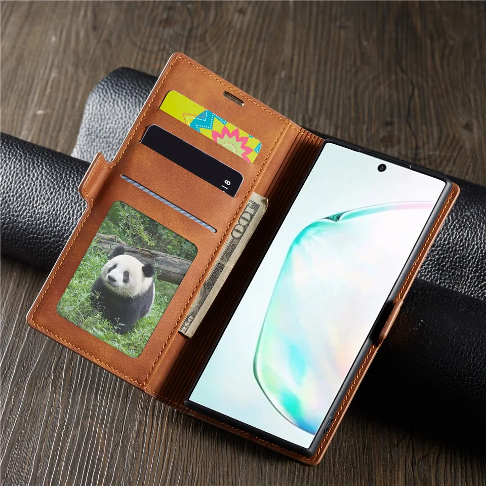 Роскошный кожаный флип-чехол для samsung Galaxy Note 10 Pro samsung Note 10 Plus Note 10+ чехол для кошелька держатель Футляр для телефона