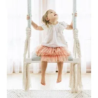 Child Swing Chair kid Hanging Swings Set Children Toy Rocking Solid Wood Seat with Cushion Safety Baby Indoor Baby Room Decor 1