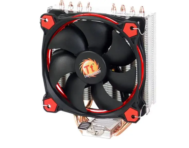 Кулер для процессора Thermaltake Riing S200(поддержка AM4/3 тепловая трубка/Riing 12 см красный светильник вентилятор/Тихий/гидравлический подшипник