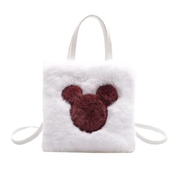

2020 New Plush Bag Mickey Handbag Women Shoulder Crossbody Bag Ladies Small Storage Bag Cute Women Handbag Tote Bolsa Feminina