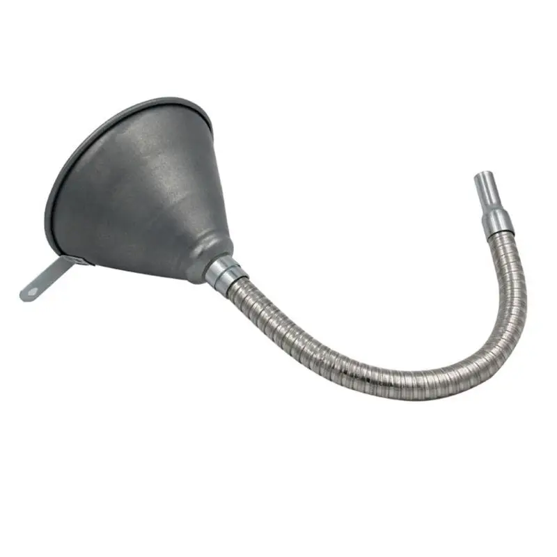 

New Metal Oil Motorcycle Car Quad Boat Oil Funnel With Long-flexi Hose Pipe