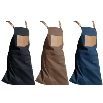 

Apron Heavy Household Apron Nordic Minimalist Apron Cafe Work Clothes With Utility Storage Bag For Men Women