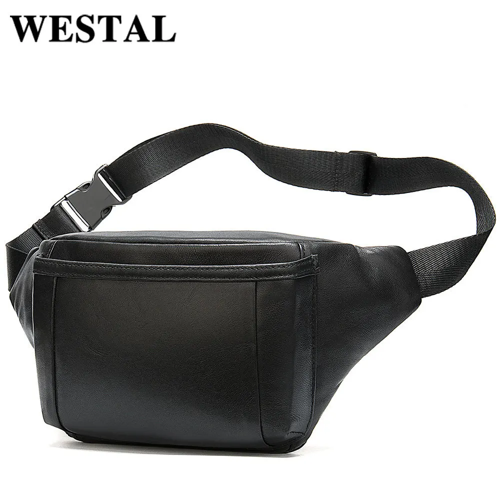 

2019 New Retro Men's Pocket Solid Color Sheepskin Men's Bag