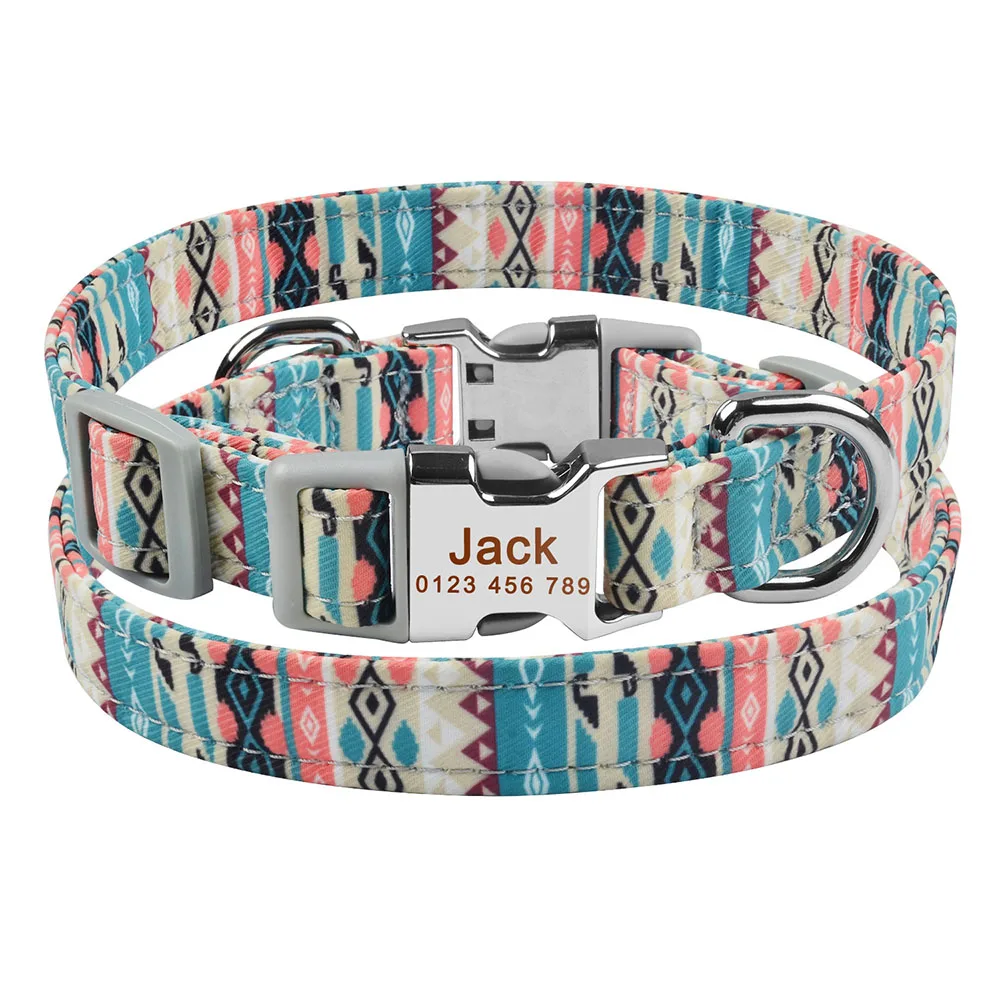 Dog Collar G AiruiDog, маленький, большой, персонализированный ошейник для собаки, на заказ, выгравирован, Имя ID, бирка для мальчика, девочки, собаки, унисекс, ошейник для собаки - Цвет: Dog Collar G