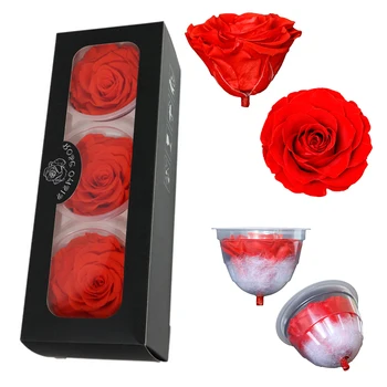 

3pcs/Pack Preserved Flower Immortal Rose Flower 7-8CM Mothers Day DIY Gift Eternal Life Flower Valentine Wedding Party Decor