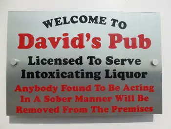 

Custom Party Bar Fun Licensed Home PUB Sign Any Name ~ Any Design Text