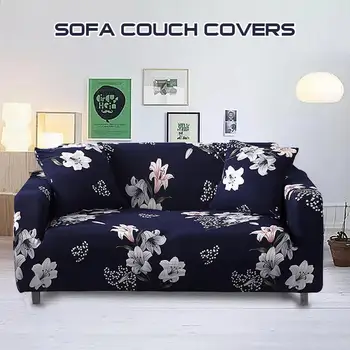 

Sofa Couch Covers Lightweight Stretch Sofa Slipcovers Printed Furniture Protector with Anti-Slip Grip for Pets Kids