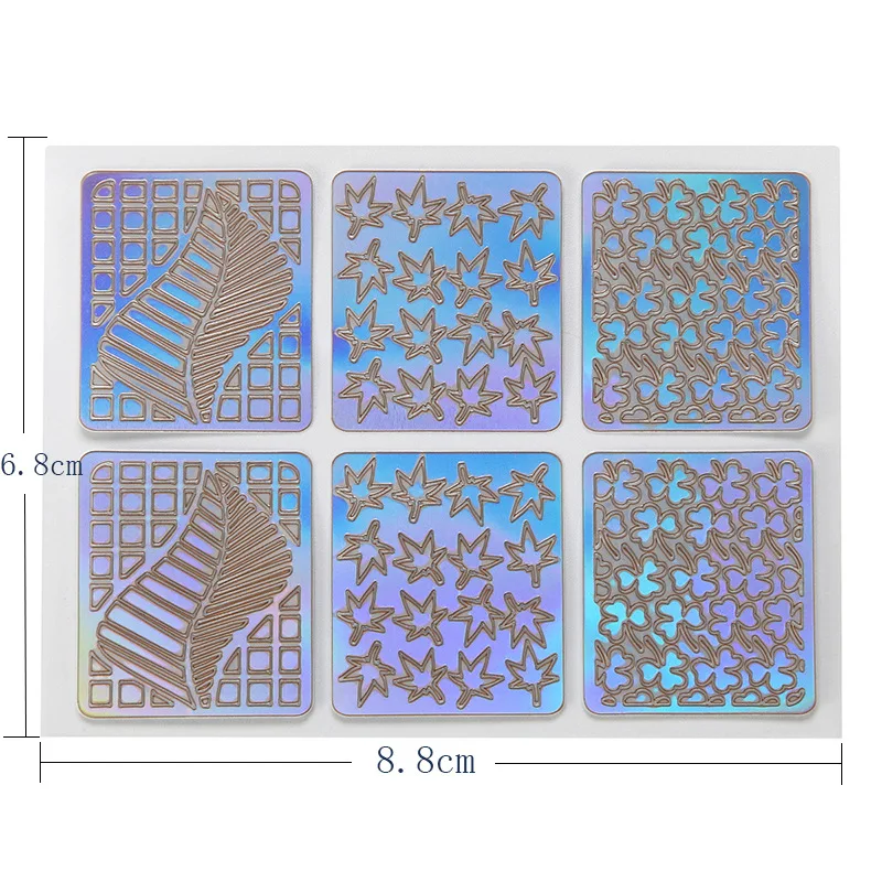 Выдалбливают маникюрные наклейки выдалбливают печати маникюрный шаблон спрей-Принт Стикеры s 24/12/6 шт набор наклейка для ногтей для французского маникюра