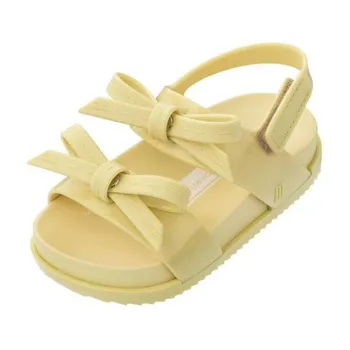 

2020 Summer Girls Shoes Mini Shoes Girls bowtie Sandals Jelly Shoe Girl Non-slip Kid Sandal Toddler baby soft Girls sandals