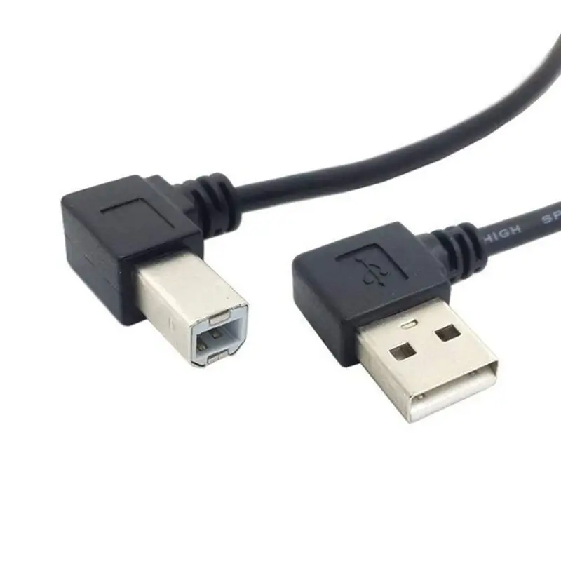 Left Angled USB 2.0 A Male to B 90 degree Printer Scanner Cable 20cm | Компьютеры и офис