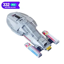 

Moc Treked Movie Spaceship Voyagering Building Blocks Assembled Model Space Battle Classic Spaceship Child Construct Toy Gift