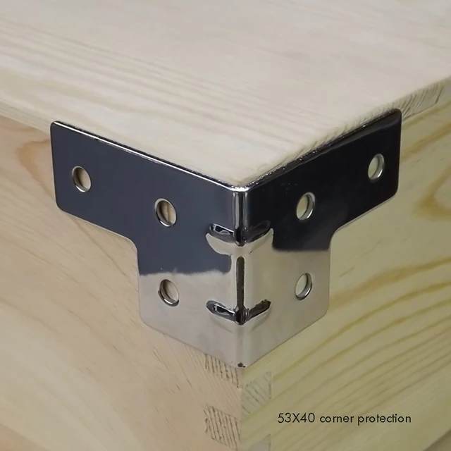 木製収納ボックス 金属コーナーガード付き