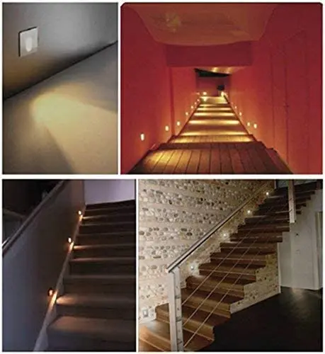 Led Stair Light Aluminum Square Round 1W 3W Recessed Step Corner Wall Lamp AC85-265V DC12v led wall lamp,wall sconces light,wall lamp