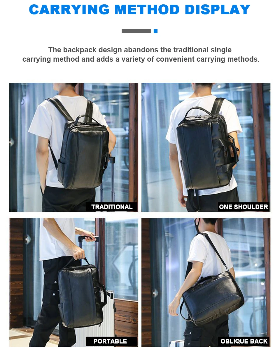 Мужской кожаный рюкзак из искусственной кожи, мужской рюкзак для ноутбука 15,6, сумка для ноутбука, рюкзак для ноутбука, школьный рюкзак, сумка на плечо для мужчин, Mochili