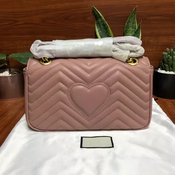 

Women's bag 2020 leather high quality fashion classic luxury brand design women's messenger bag chain bag