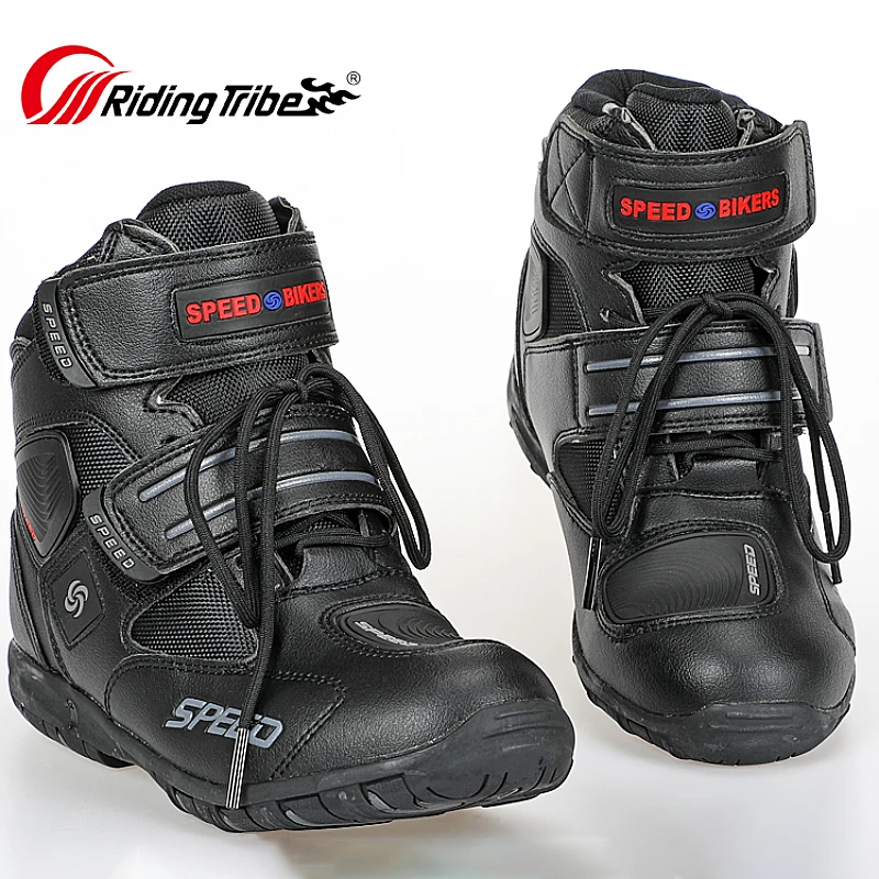 Motorcycle Ankle Boots Moto Racing Shoes men woman Motorbike Riding Protective Off-Road tooling work ridng boots riding tribe