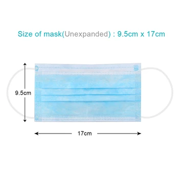 

50 Pieces Non Woven Disposable Earloops Masks 3 Layer Breathing Safety Face Mouth Masks Daily Protective Mask Anti-Dust virus