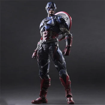 

27cm Movie Avengers Play Art Kai Action Figures Captain American Super Man Batman Iron Man Batman Hulk Figure Toy Doll Model