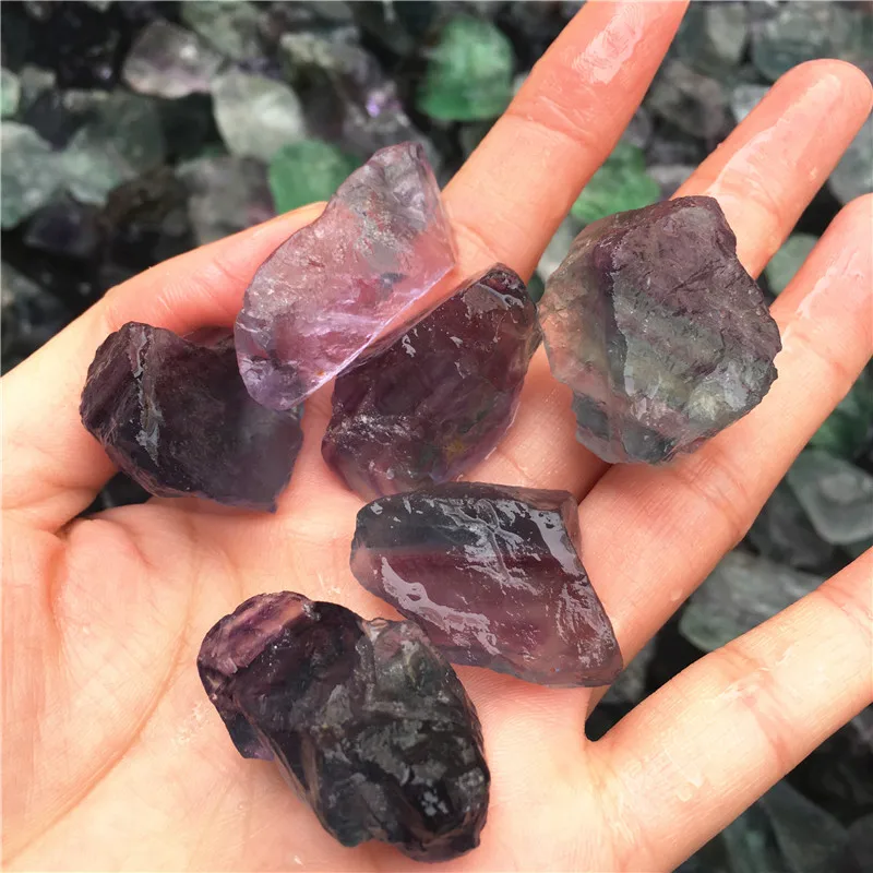 

100%Natural Rainbow Fluorite Raw Crystals Healing Stones Rough For Home Decor