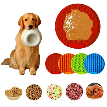 

Slow food bowl Pet Dog Bowl Slow Feeder Silicone Anti Skid Puppy Cat Eating Dish Bowl Slow Food Bowl Sucker Dog Licking Mat 5
