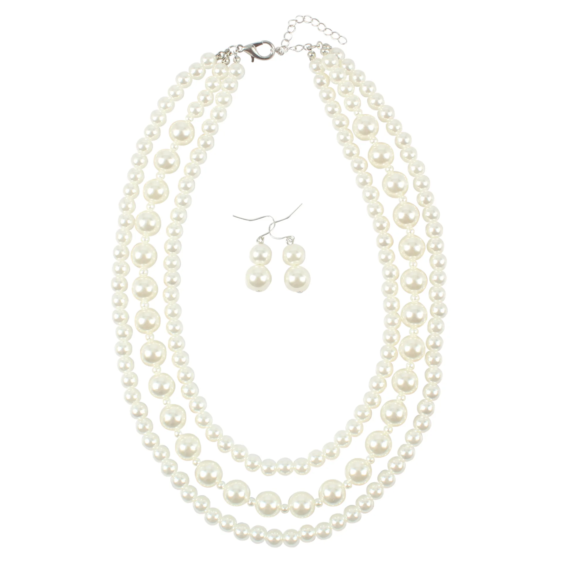 

Europe And America Fashion Big Brand Ornament Cross Border for Multilayer Imitation Pearl Short Women's Elegant Necklace 9340