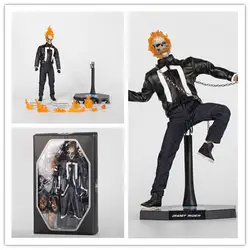 34 см HC 1/6 Ghost Rider VariantHead Light Ver. Призрак наездник ПВХ фракция фигурка Коллекционная модель игрушки