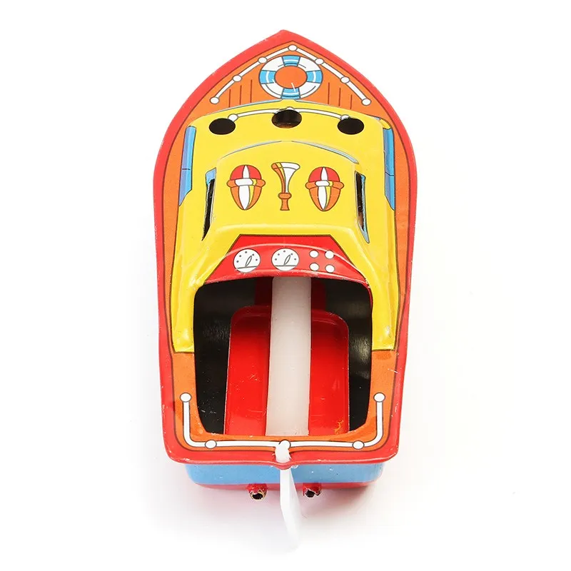 Bote de vapor con vela coleccionable para niños, Estilo Vintage