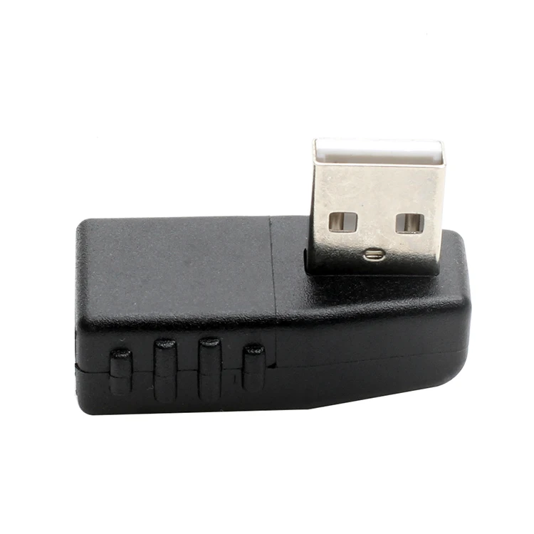 USB мужчин и женщин под прямым углом 90 градусов влево адаптер сгиба USB мужчина к женскому удлинитель L в виде локоть