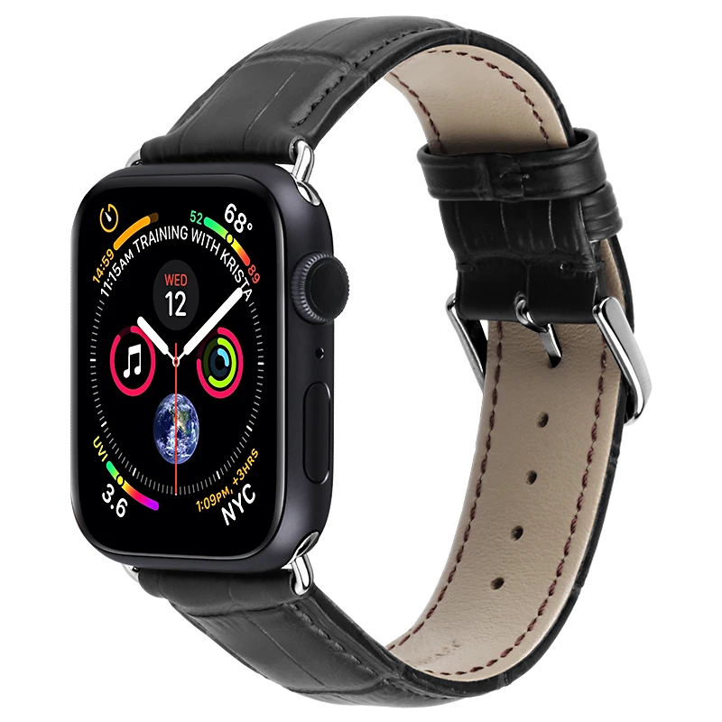Кожаный ремешок-петля для apple watch 5 ремешок 44 мм 40 мм iwatch 42 мм 38 мм кожаный браслет для наручных часов браслет для apple watch 5 4 3