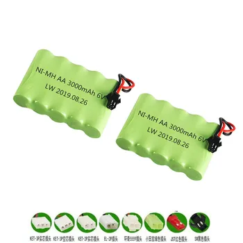 

3000mah 6v Rechargeable Battery For Rc toys Cars Tanks Gun 700mah 2400mah AA 6v Rechargeable Battery Pack 2Pcs For Rc Boat