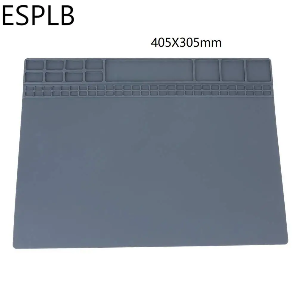 Heat Insulation Repair Pad Heat Resistant Silicon Work Pad Desk BGA Hot Air Gun Station ESD Soldering Insulator Maintenance Pad 2
