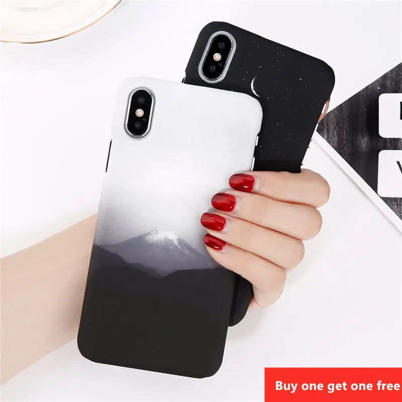 Чехол для Телефона iPhone X XR XS Max 8 7 6 6s Plus с милым рисунком звездное небо луна ультра