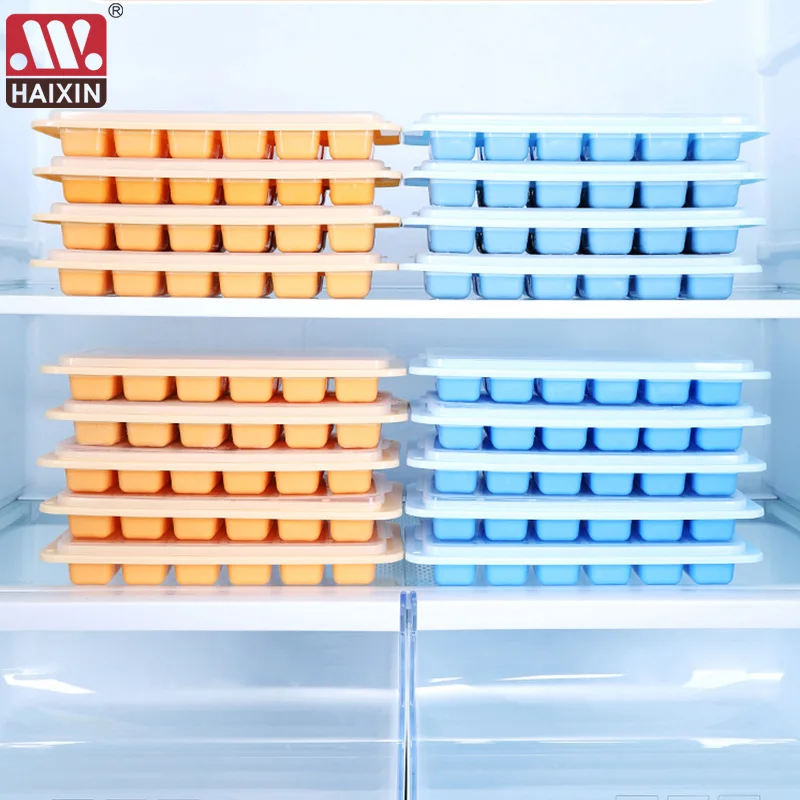 

12 Grid Silicone Ice Tray Mould Household Three-dimensional Square Ice Tray Molds With Clear Cover Kitchen Accessories