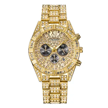 AliExpress - 8SALE:  DUOBLA watch men watch top brand luxury quartz wristwatches stainless steel gold watch Diamonds relogio masculino reloj hombre
