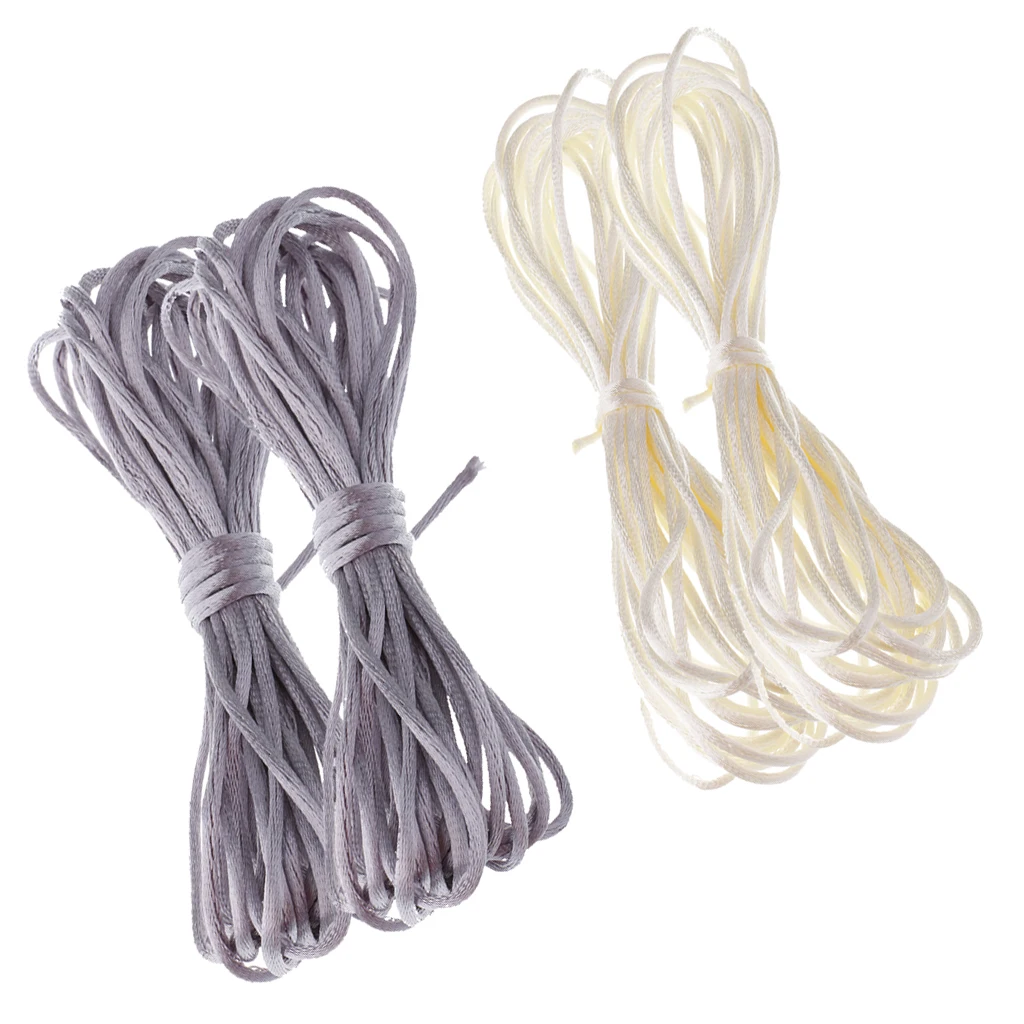 4 Bundles Mixed Crafts String DIY Jewelry Making String Waxed Cord for Bracelet Pendant Necklace Thread