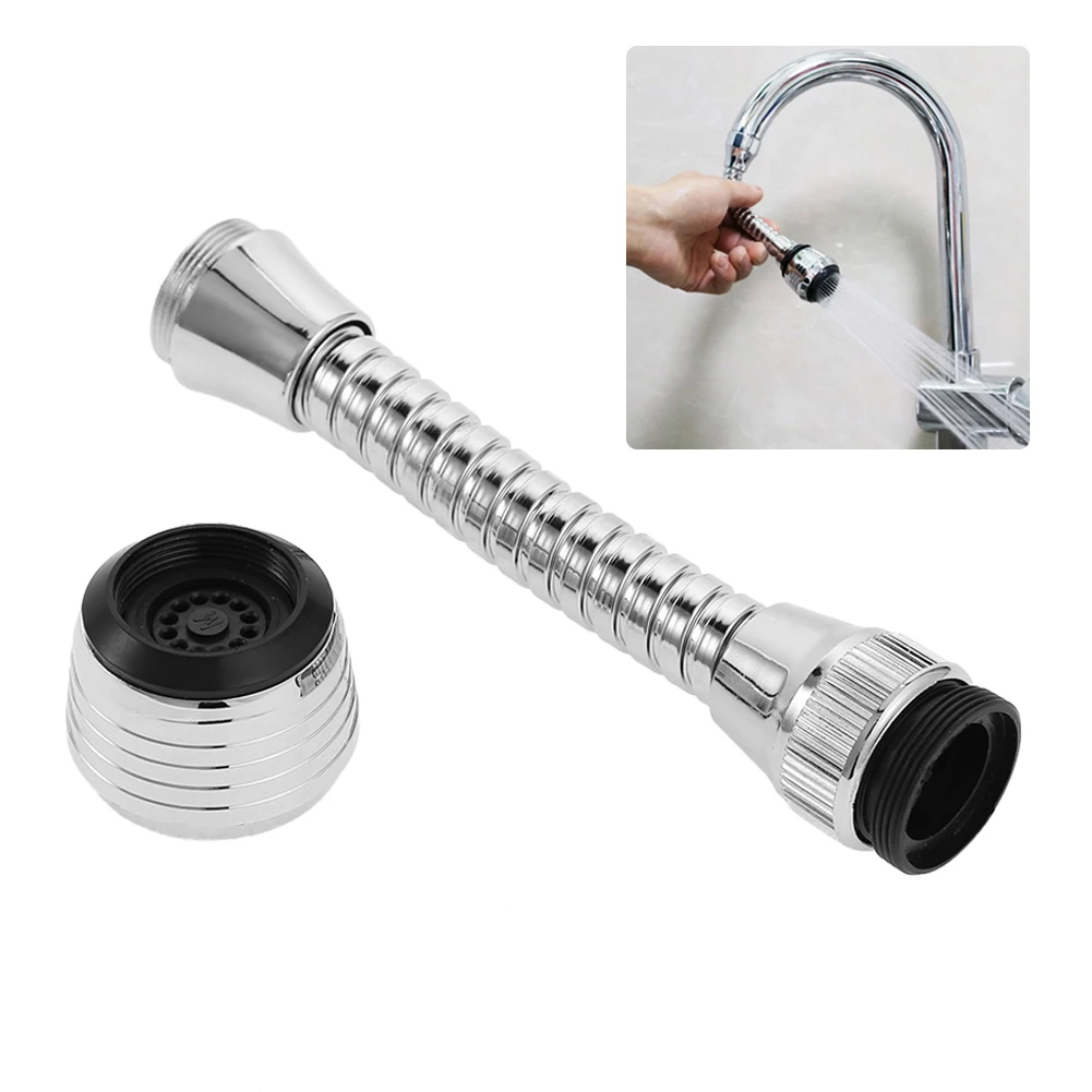 Grifo Flexible con pulverizador para fregadero de cocina, rociador con filtro de agua de carbón activado, extensor, 360