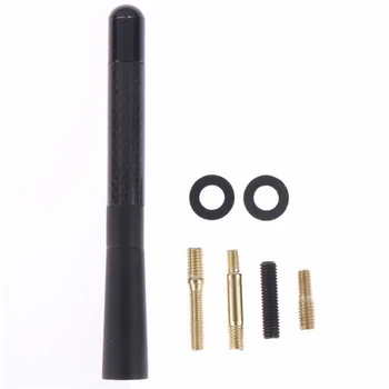

12cm Universal Car Replacement Carbon Fiber Short Aerial FM Radio Antenna With Screws Auto Replacement Parts -