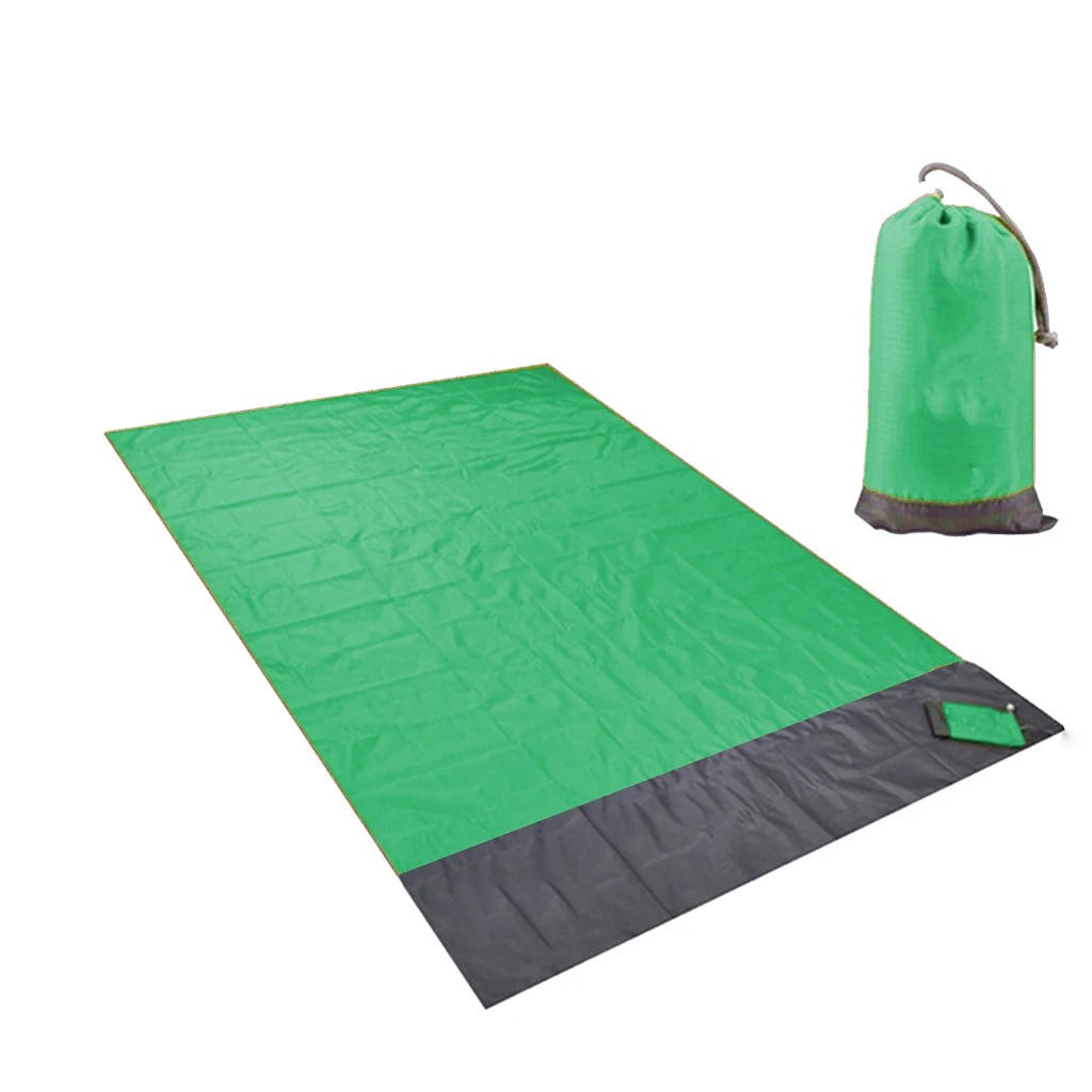 Waterproof Beach Blanket Waterproof Sandproof Portable Pocket Picnic Mats for 3-7 Person