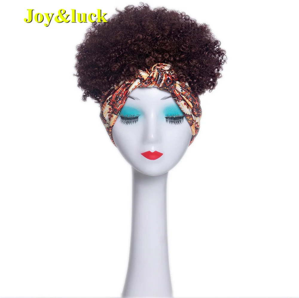 

Joy&luck Fluffy Headband Wig Synthetic Turban Head Wig Curly Hair Wigs for Women Wrap Wig